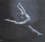 danzatori, ballerini, arte, olio su tela, prezioso